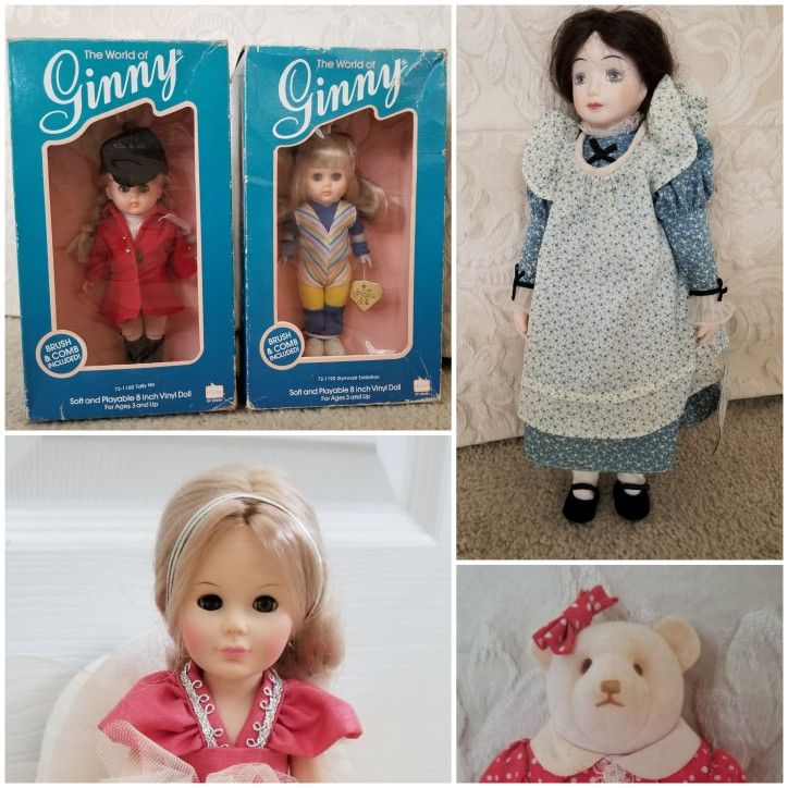 Lot Of 4 Vtg Dolls/Bialosky &Friends Suzie Bear