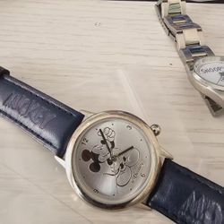 Pre-owned Vintage Disney Mickey Mouse x Fuji Film Watch Blue Strap
