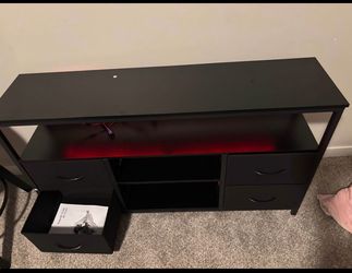 Brand New In Box — Modern 58" Black LED Entertainment Console / Media Desk