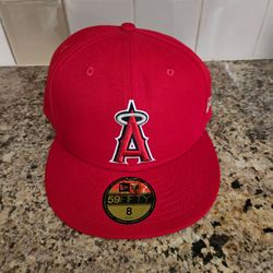 New Era 59Fifty LA Angels Fitted Hat Size 8