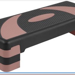 New Step Aerobic Platform, 31" Exercise Step with 3 levels Adjustable Height, 4 Stackable Risers