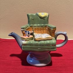 Vintage Ceramic Reading Chair Teapot