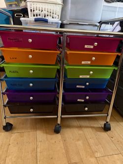Color drawer cart