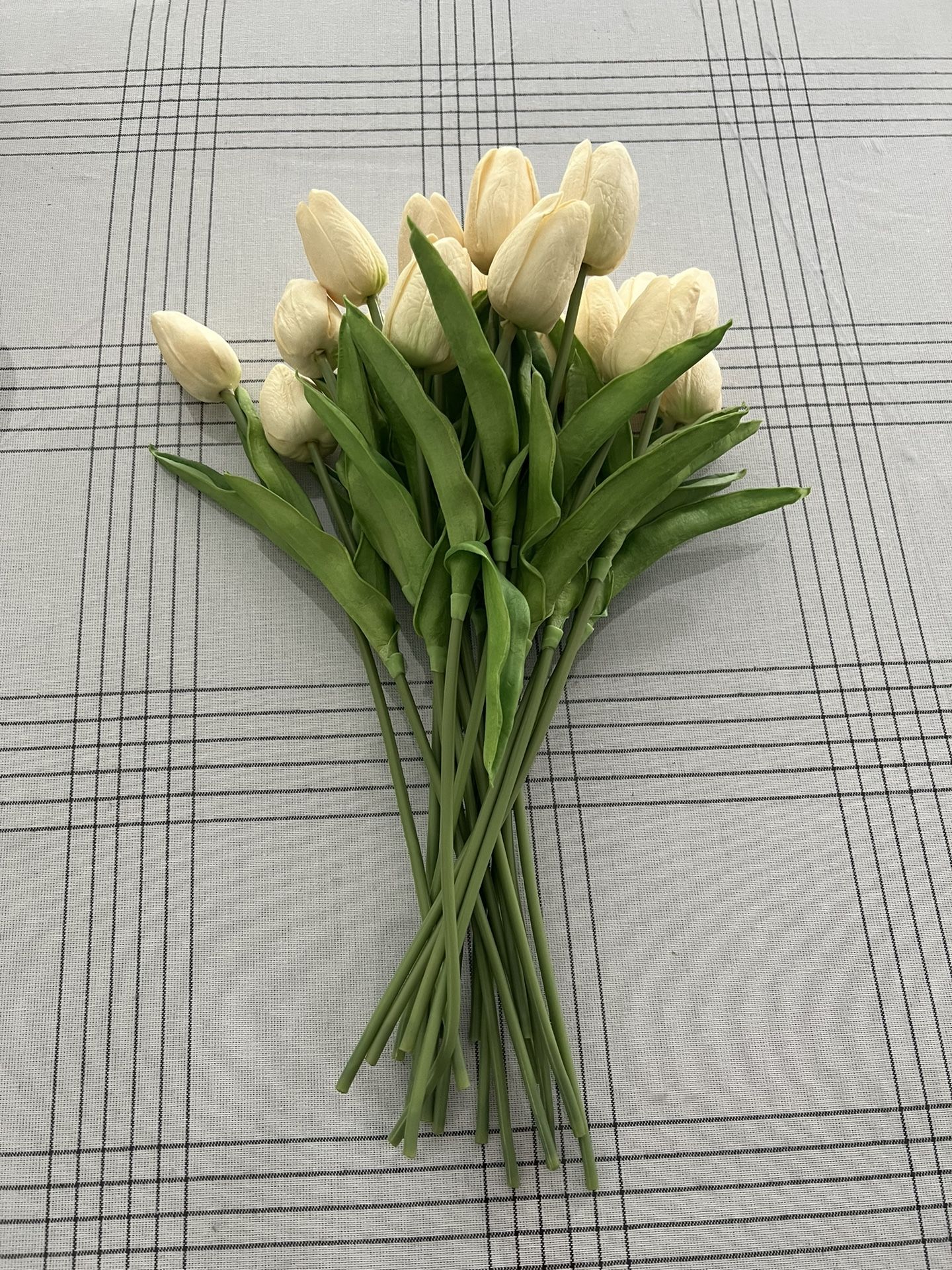 Artificial White Tulips Set Of 20