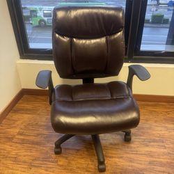 2 real leather office chairs