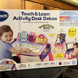 VTech Touch and Learn Activity Desk Deluxe, Pink Standard Packaging….NEW