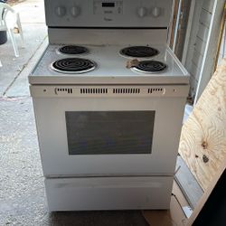 White Whirlpool Electric Stove