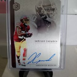 Washington Jamison Crowder Certified Autograph Card