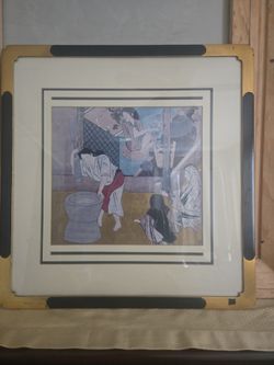 Framed Japanese Woodblock Print Art