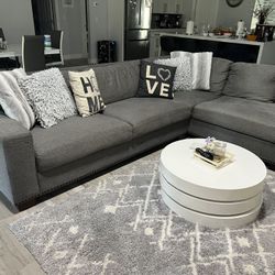 Grey sectional sofa