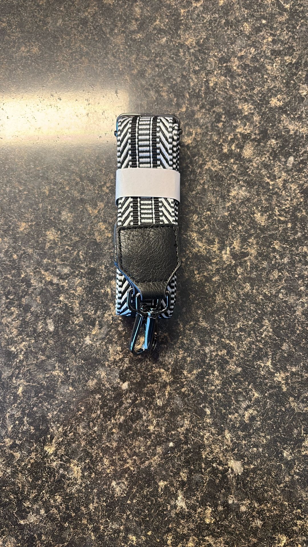 Brand New Adjustable Black And White Purse Strap