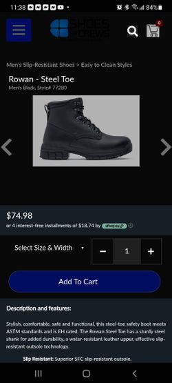 Shoes For Crews Work Boots Size 10