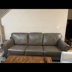 Macys Genuine Leather Couch 