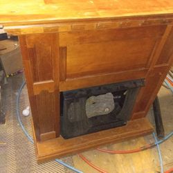 Wood Fireplace With Metal Incert