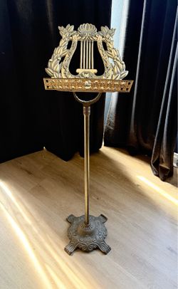 Vintage Cast Bronze/Brass Music Stand – Antique Collector's Item