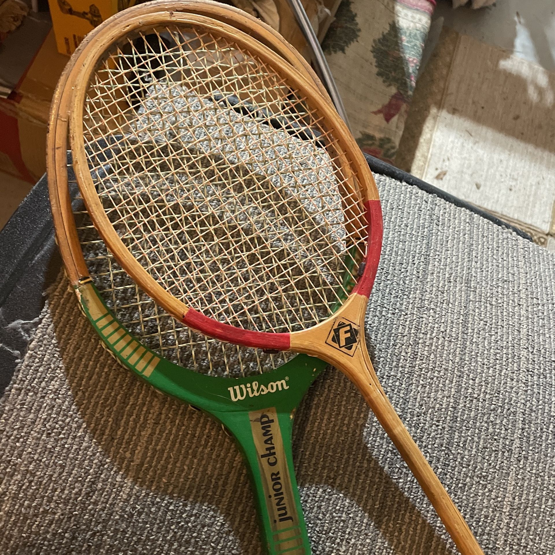Vintage Wilson Junior Tennis Badminton Rackets