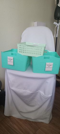 Light Green Storage Bins 