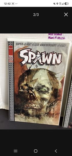 Spawn #200 (wood cover) Signed by Greg Capullo