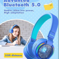 ZAMKOL Kids Bluetooth Headphones, Kids Wireless Headphones 