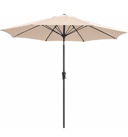 9FT Outdoor Patio Umbrella, Market Table Umbrella with 8 Fiberglass Ribs, Pool Umbrella with Tilt and Crank, UV Protection Lightweight & Wind-Resistan