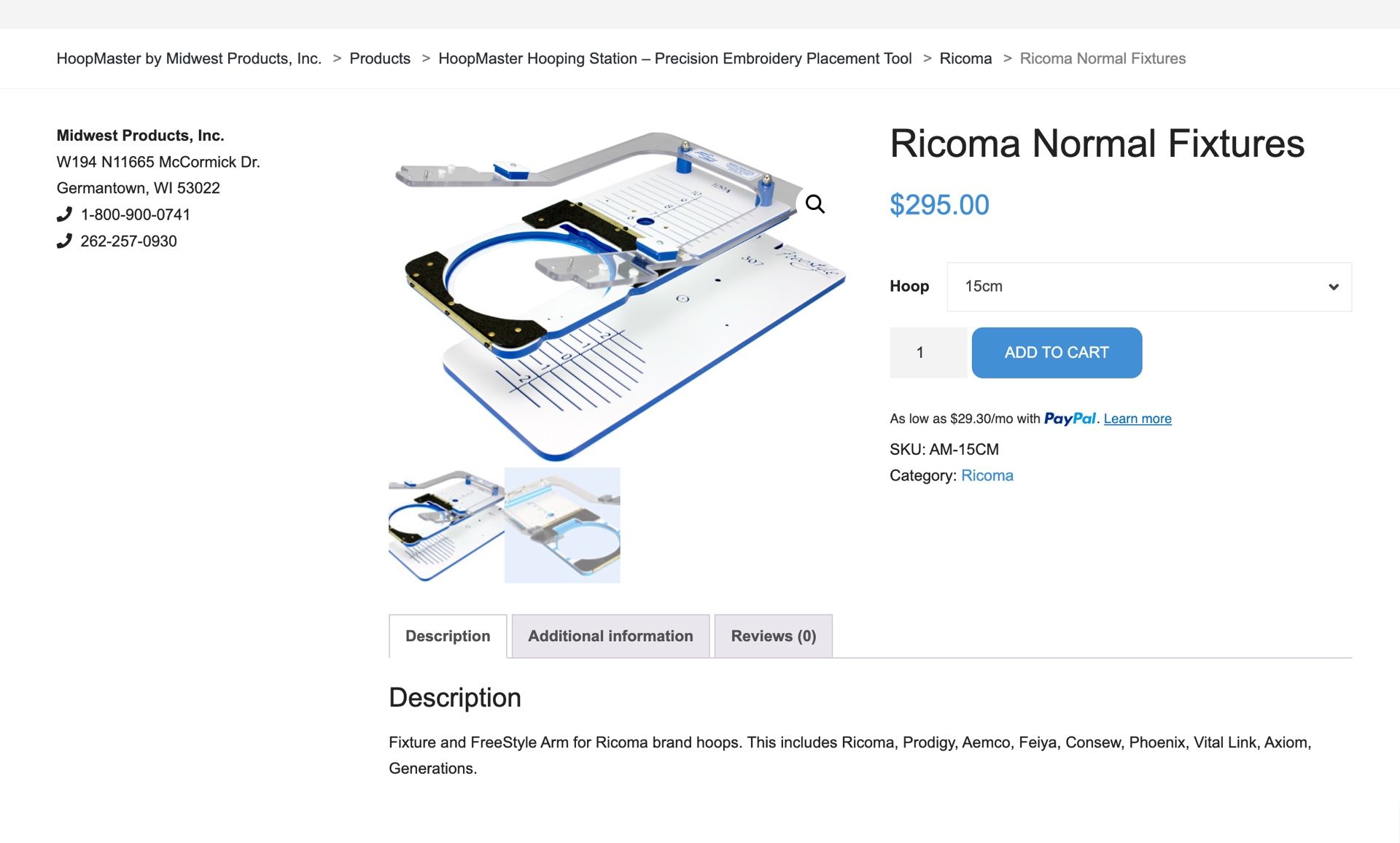 15 Cm Hoop Master Fixture