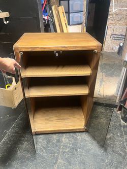 Shelf with glass doors