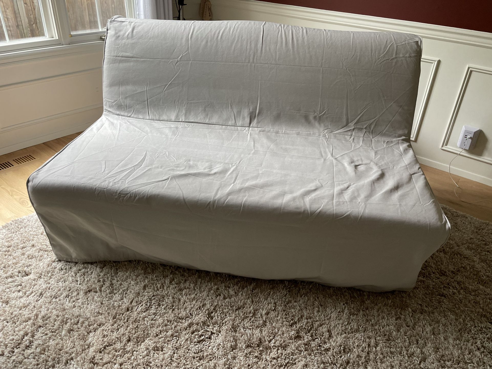 Beige Lycksele Lovas Sofa Bed Cover Replacement is Custom Made for IKEA