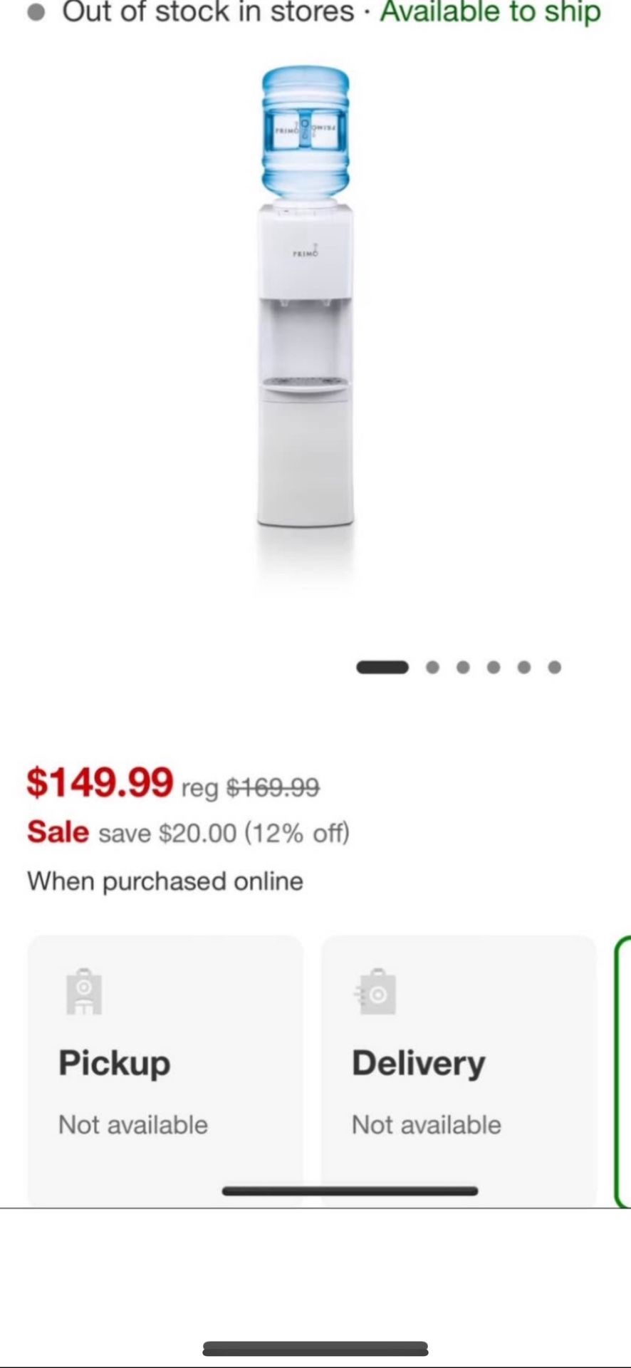 Water dispenser whirlpool new in box  