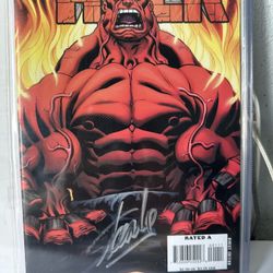 Stan Lee Signed Red Hulk 1