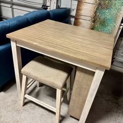 Skempton Counter Height Dining Table and 2 Bar Stools Set