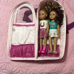 Glitter Girl Dolls And Carrying Case