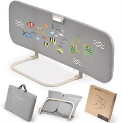 New ARTTONA Toddler Bed Rail with Night Light Retail $65.98