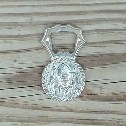 Vintage Pope John Paul II Metal Silver-Tone Bottle Cap Opener