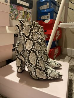 Snake Print Brown/beige Women Boot 