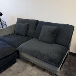  L-shape couch with ottoman 