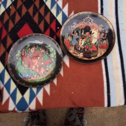 2Pc. Set T I A N E X . Vintage Plates Imported