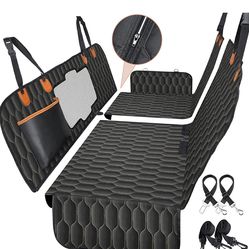 Dog Car Seat Cover for Back Seat, 100% Waterproof Dog Seat Covers for Cars, Scratchproof Dog Seat Cover with Mesh Window, Durable Back Seat Cover for