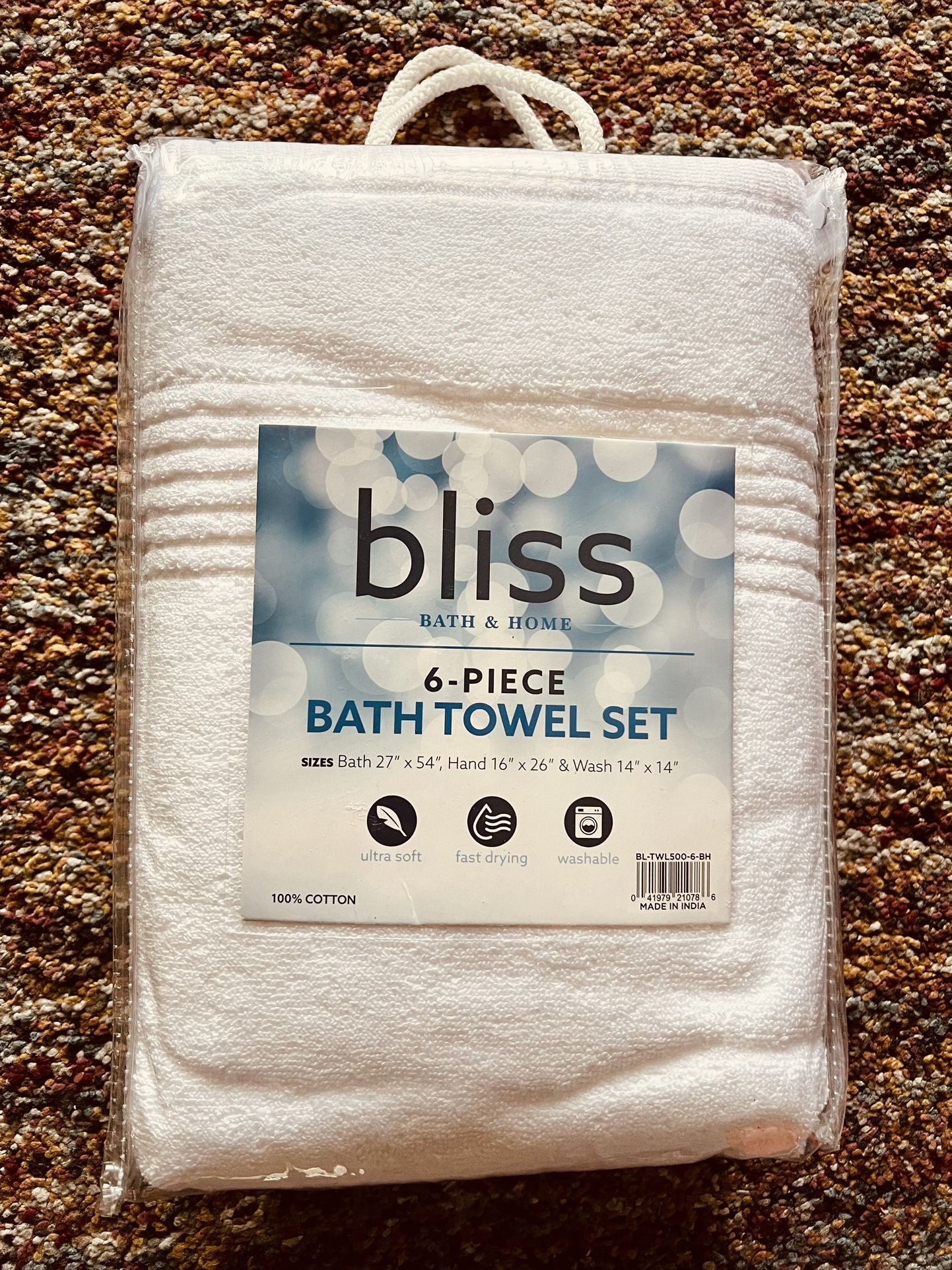 Bliss Bath & Home 6pc Bath Towels Set 