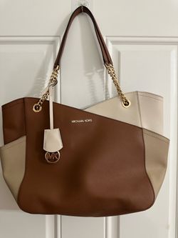 Michael kors Jet Set Large Color Block Saffiano Leather Shoulder Bag