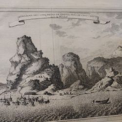 Circa 1750 Engraving..... Five Horse Heads Mountains In China