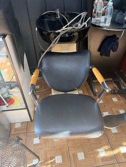 Salon Shampoo Bowl Chair with Backwash Basin