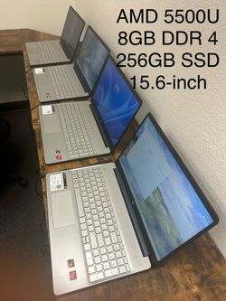 HP Laptops 5500U 15.6" FHD, AMD R5-5500U, 8GB DDR4 , 256GB SSD,Beat 1135G7 , Windows 11, 15-ef2126wm