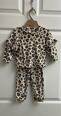 Brand new Baby Girls black and animal print outfits size 12 months $7.00 each