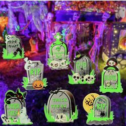 8-Pack Halloween Tombstone Yard Sign