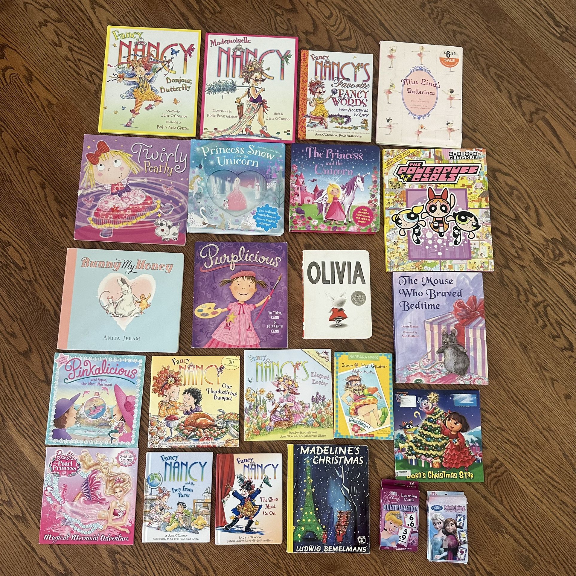 Collection of 21 Children Books for Girls (21 books) and two sets of flash cards