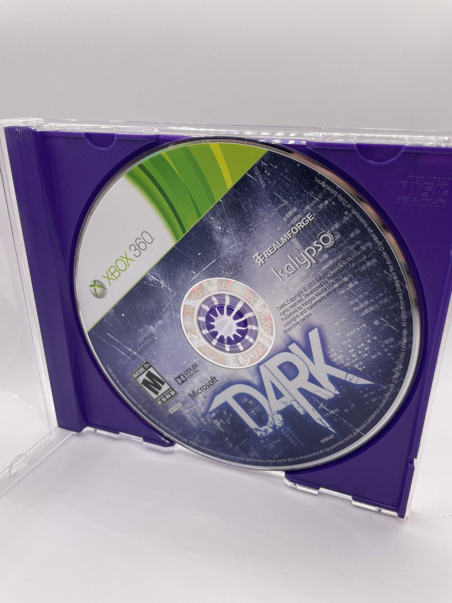 Dark (Microsoft Xbox 360, 2013) DISC ONLY. RARE VAMPIRE HORROR GAME.
