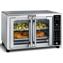 💯 New Gourmia 6-Slice Digital Toaster Oven Air Fryer with 19 One-Touch Presets, Stainless Steel