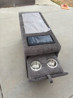 Title iTable Smart Sofa Console with Cup Holders