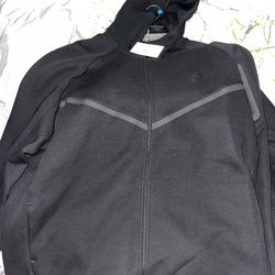 Nike Tech  Black Hoodie Mens 4XL-TALL