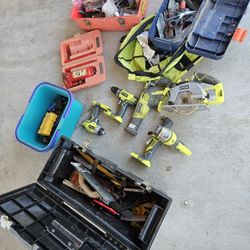 RYOBI set And Random Tools 